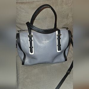 Kate Spade Gray Leather Tote Bag